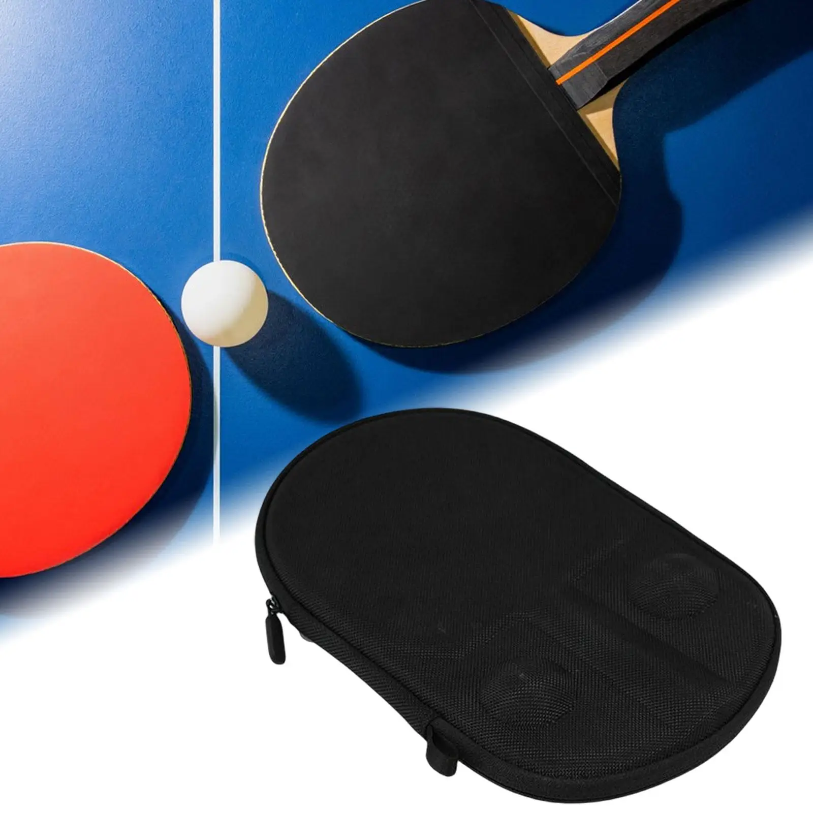Multifunction Table Tennis Racket Case Reusable Table Tennis Protector for Travel Competition