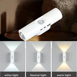 Dual Head Cat Eye Wall Lights with Ambient Smart Motion Sensor - Adjustable (3 Color)