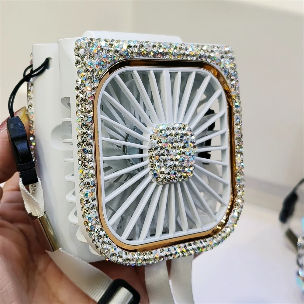 Foldable Rhinestones Portable fan.