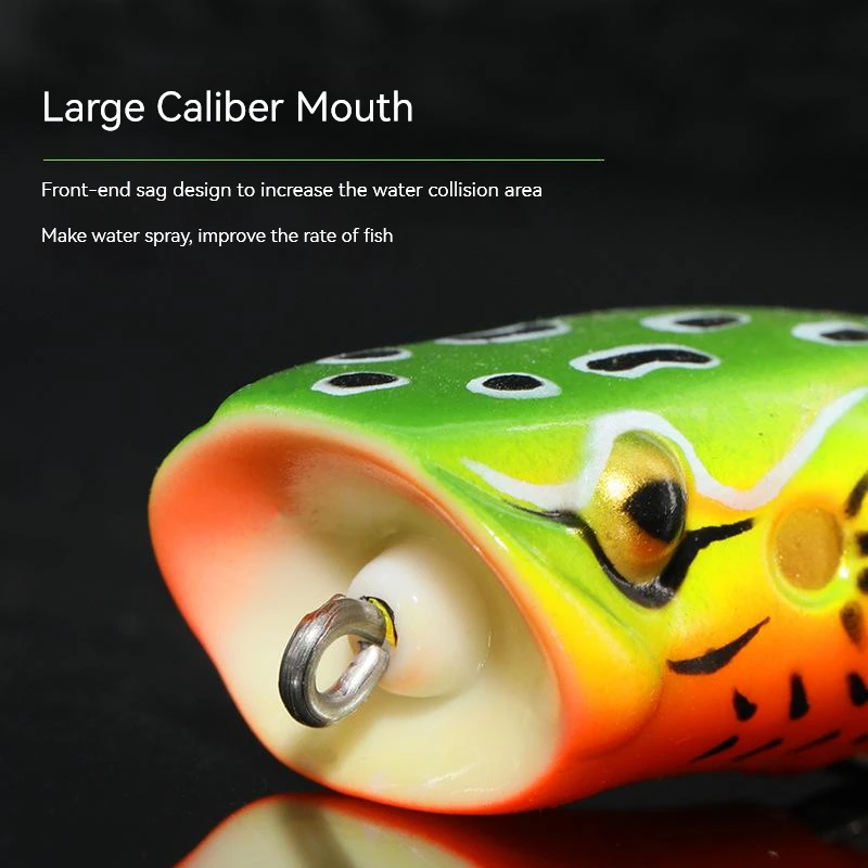 Frog Fishing Lures Gamakatsu Hook Long Cast Topwater Artificial Bait 16g Tractor Popper Lure Catch Pike Snakehead Fish Bass - 3