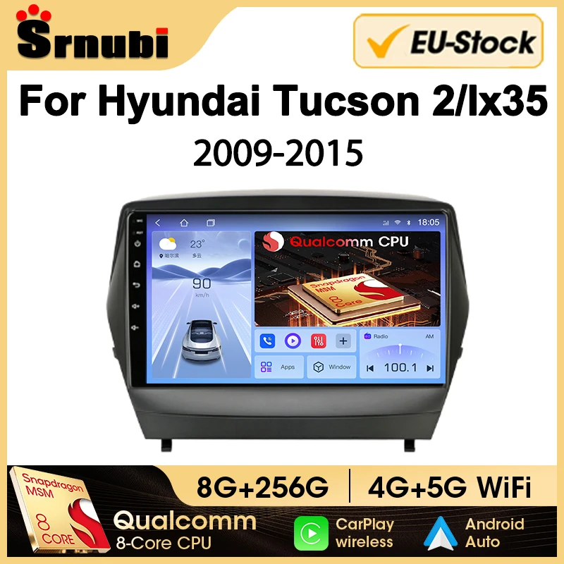 Srnubi Android Qualcomm 8 Core Car Radio Multimedia Video For Hyundai Tucson 2 LM Ix35 Din Navigation Player