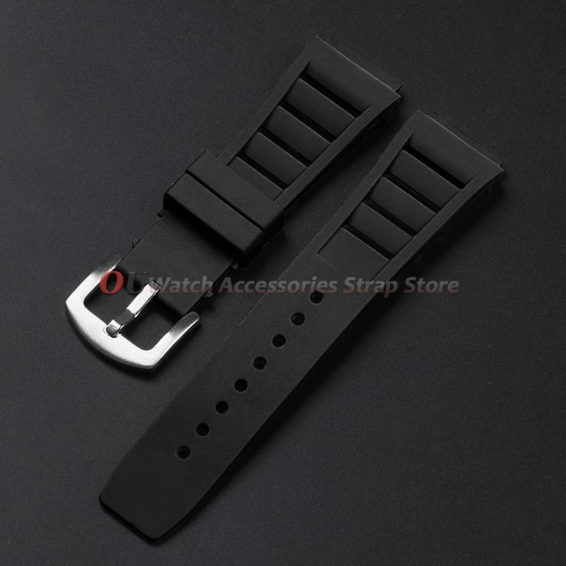 Durable Waterproof Silicone Sports Watch Strap - Versatile Rubber Bracelet