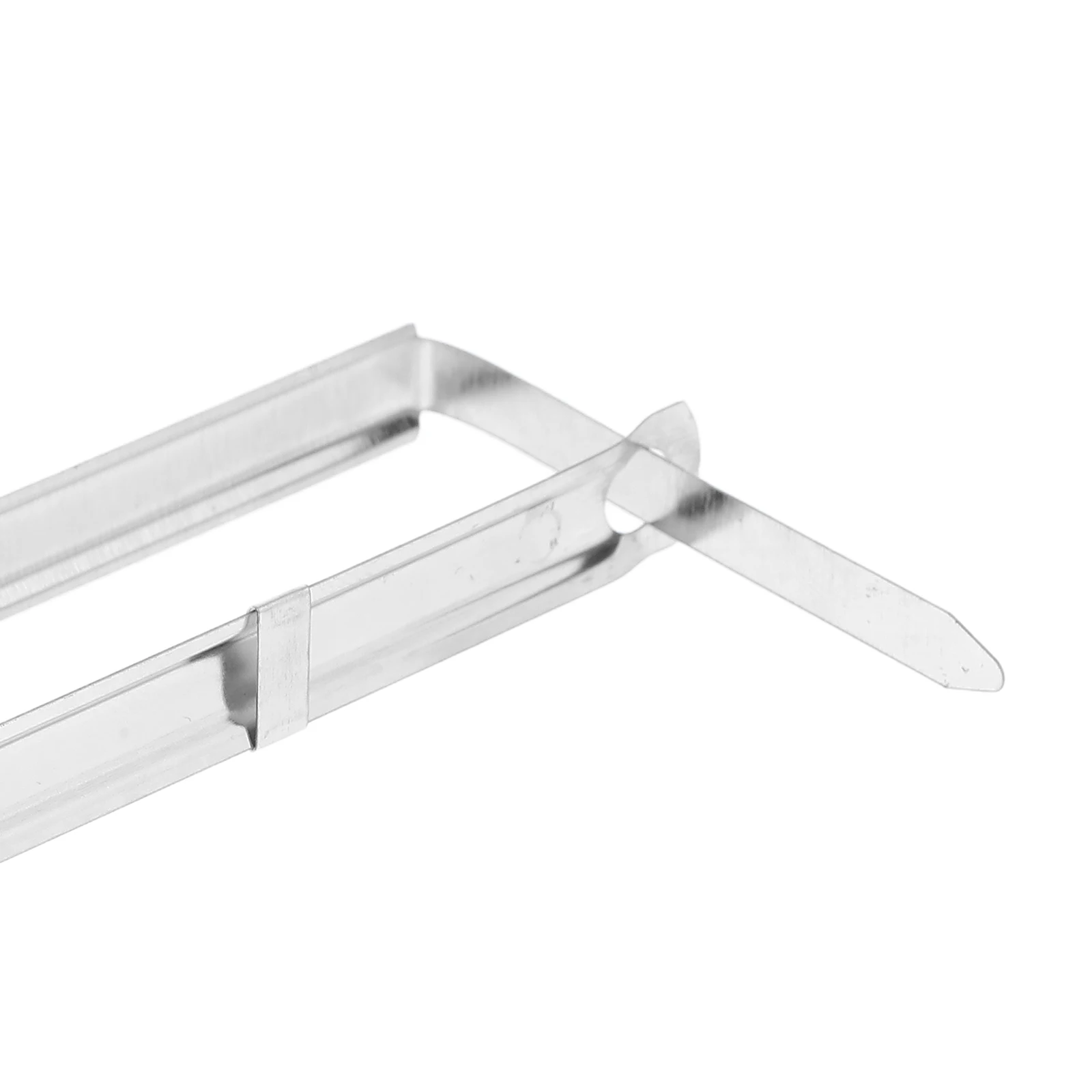 100pcs Bookbinding Clips Steel Paper File Fasteners Prong Folders Metal Binding Clips Strip