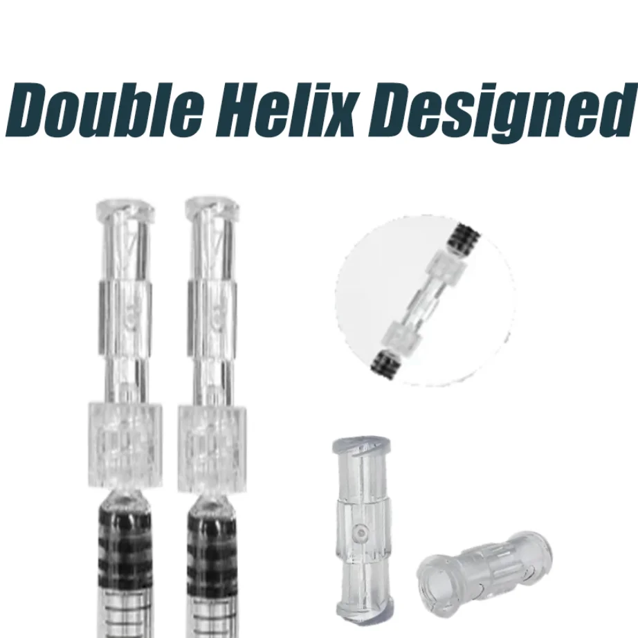 Luer Thread Connector Pp Material Transparent Syringe Double-Way Connector Easy And Durable Use In Sterile Environment Drug Guid