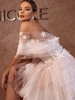 Graceful Wedding Dresses Tulle Tiered Bridal Gowns Mini Skirt Off Shoulder Backless Cocktail Vestidos De Novia 2025 Customized 4