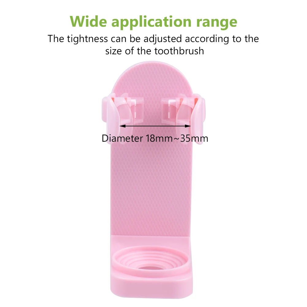 Electric Toothbrush Holder Adapt Wall-Mount Bathroom Space Saving Traceless Toothbrush Organizer Stand Adhesive Rack Accessories toothbrush holder bathroom storage rack