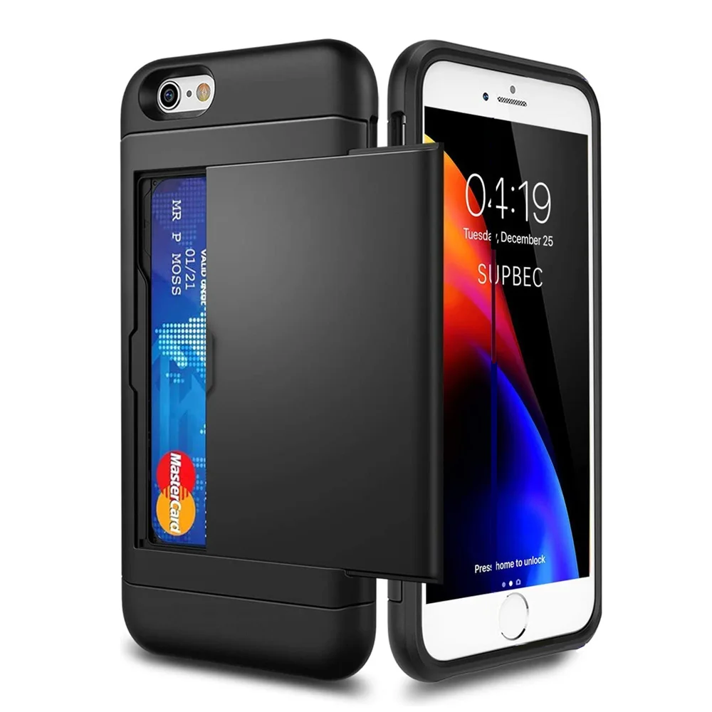 Per Iphone Se 2022 2020 2016 Caso Porta Scorrevole Nascosto Tasca Slot Per Schede Anti-Graffio Copertura Per Iphone Se3 Se2 Se Coque Funda