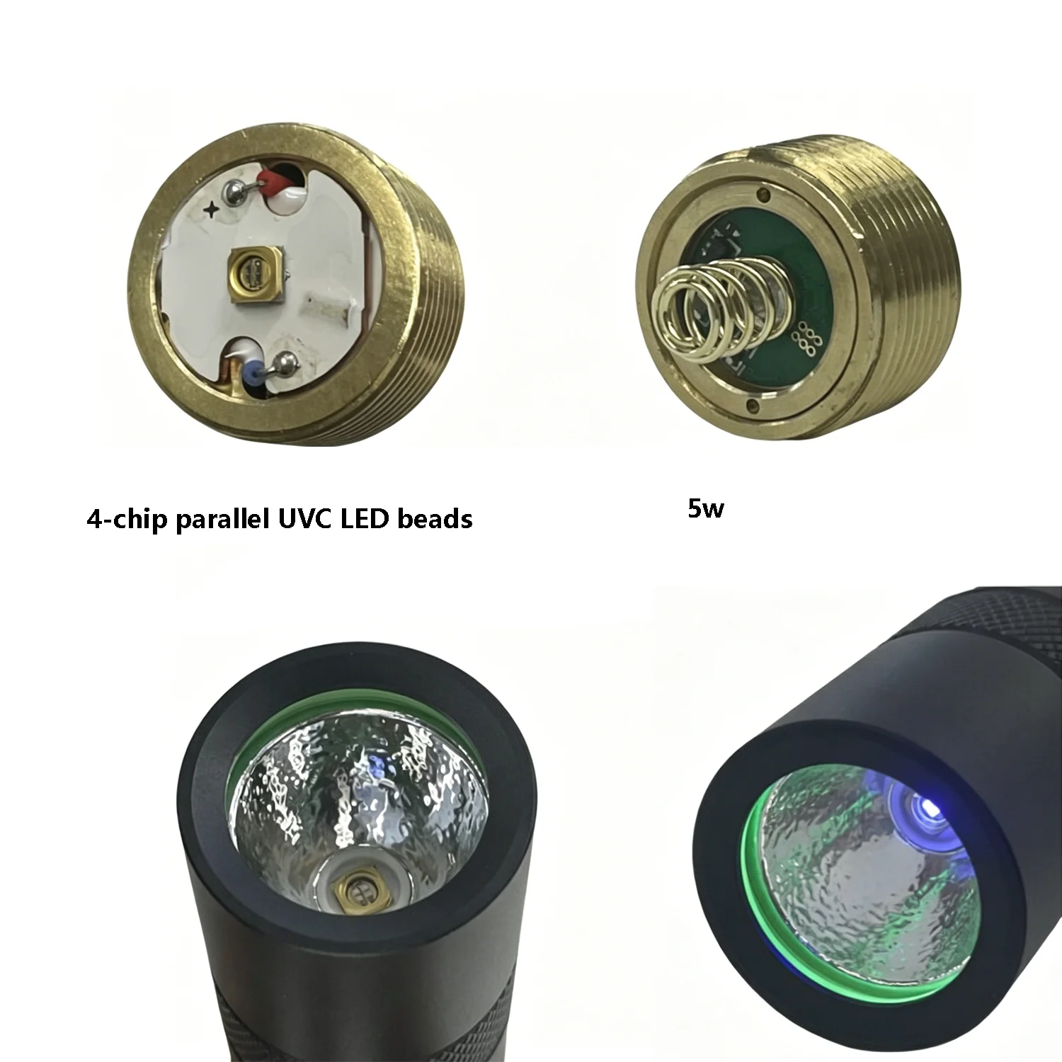 고성능 5W UVC 손전등 254nm 340nm 심자외선 휴대용 자외선 토치 (광물 탐지, 살균, UV G)
