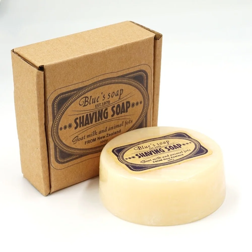 Shaving Cream Soap Men Mustache Facial Care Goat Milk Beard Removal 100g