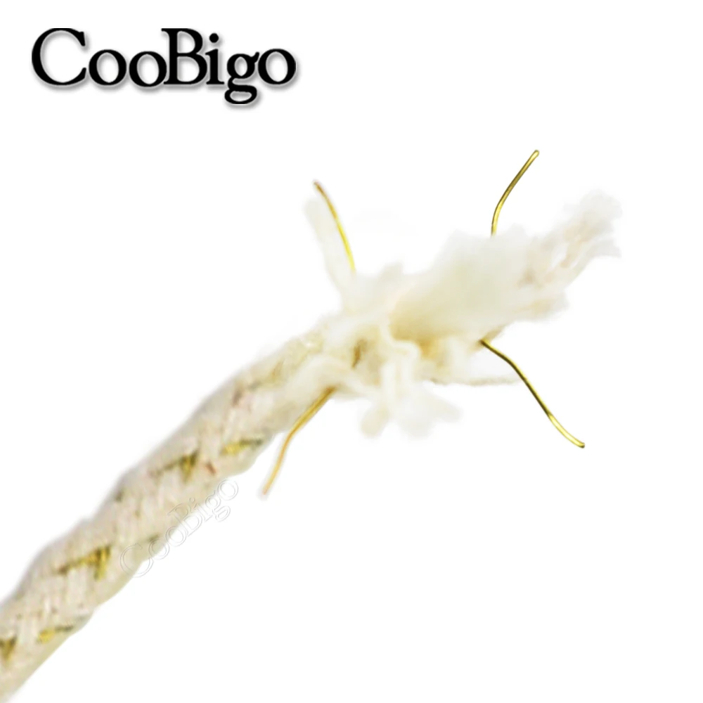 50 Stopper Per Accendino In Cotone E Rame - Corda Di Ricambio Per Lampade A Paraffina E Cherosene - Lunghi 11,3 Cm - Riparazione Fai Da Te