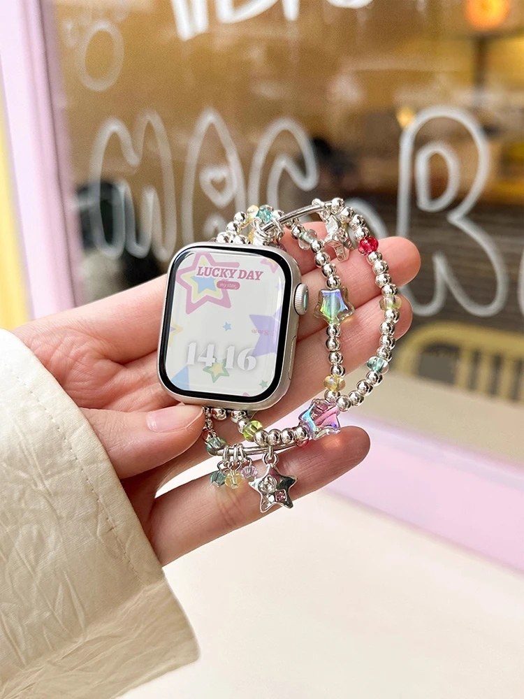 Elasticity Heart Band Metal Bracelet Strap
