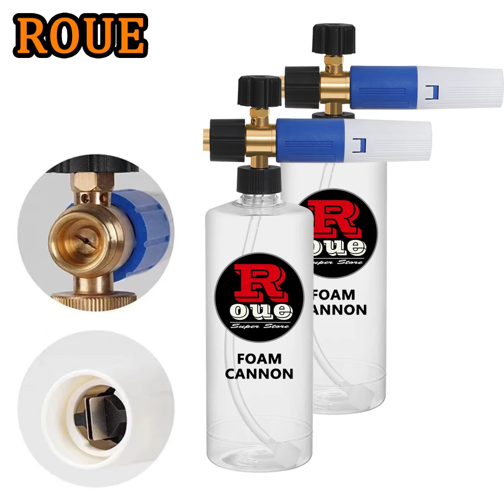 

Roue Snow Foam Lance High Pressure Soap Foamer Gun Car Washer Foam Cannon Sprayer Nozzle Foam Generator for Karcher Bosch Huter