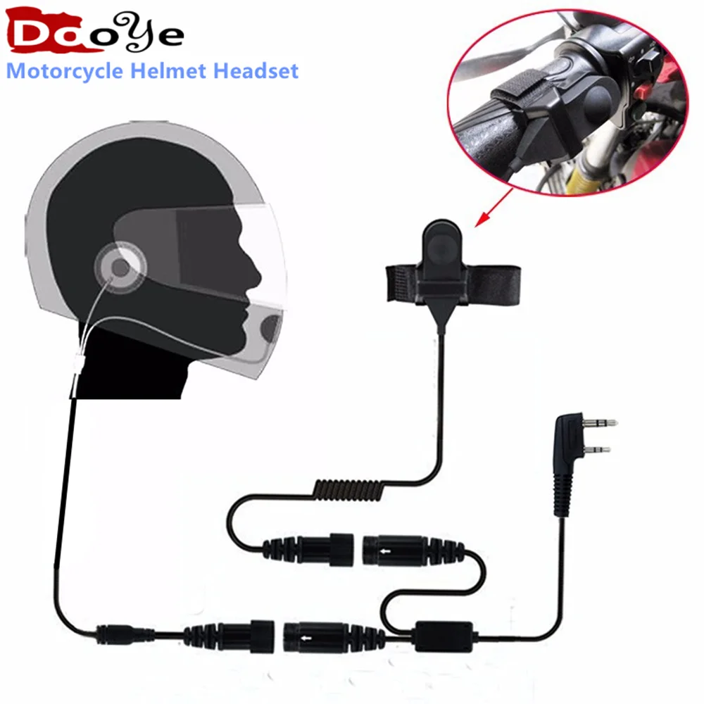 K1 2-Pin PTT Motorcycle Helmet Headset Earpiece for KSUN TYT quansheng Baofeng UV5R UV82 888S Walkie Talkie accessories earphone