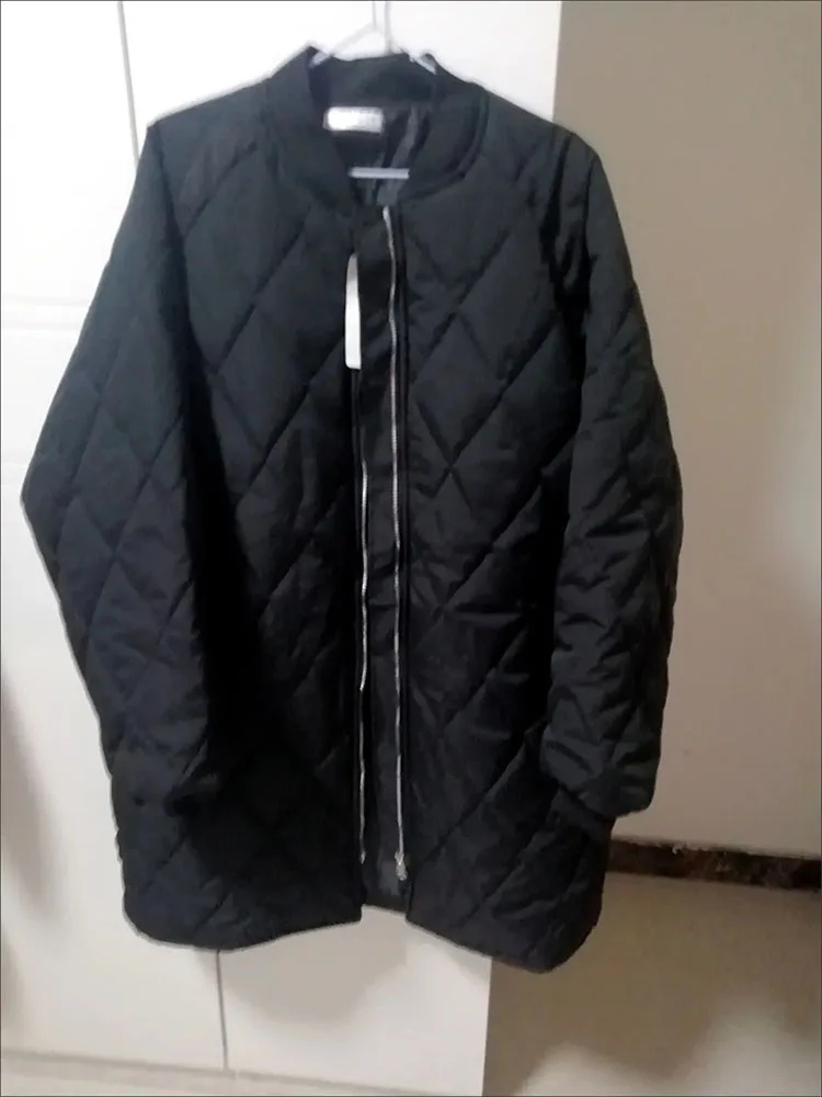 2024 Oversize 4XL Autumn Winter Coat Women Down Cotton-padded Jackets Loose Stand-up Collar Parka Long Top Female Thick Overcoat