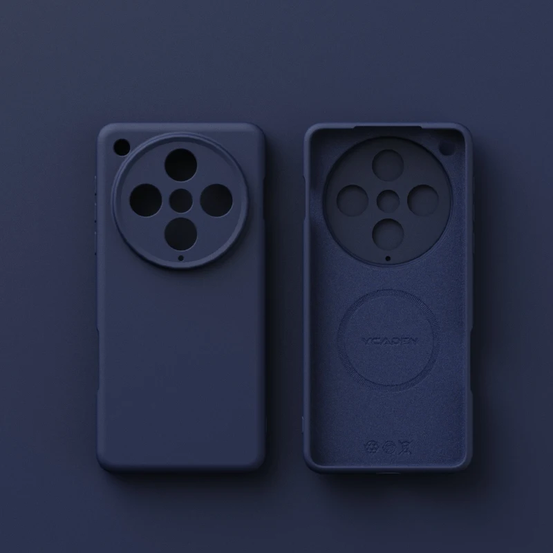 Magnetic Matte Soft Silicone Case with Velvet Finish and Camera Protection