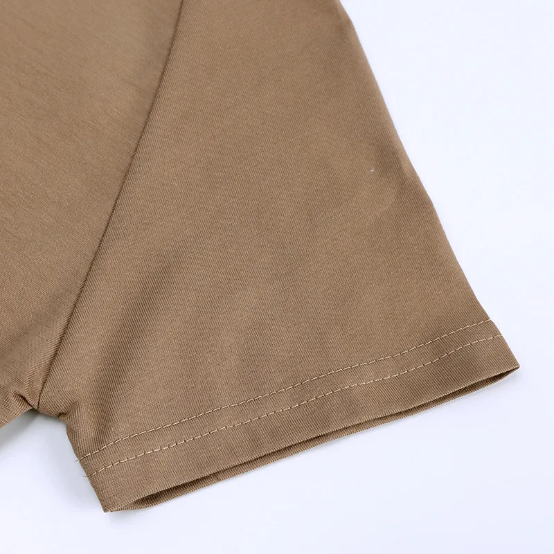 Cotton Baby Tees Buy More to Discount Kids Tops Girls Boys T-shirts Hip Hop Style Short Body Korea Brown Orange