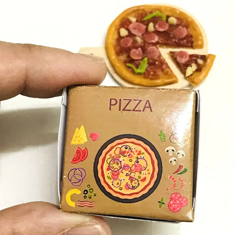 NEW 1 Set 1/6 Scale Dollhouse Miniature Pizza Mini Fast Food Bacon Bread for Barbies Blyth OB11 BJD Doll House Kitchen Toys