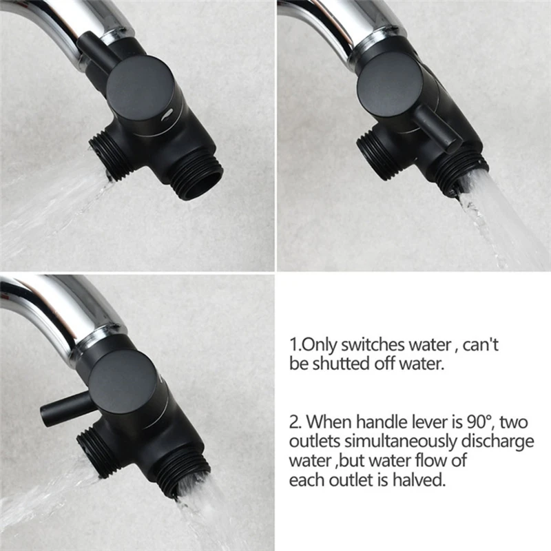Solid Metal Shower Arm Diverter for T Adapter Connector Bathroom Facilities Replacement Part for Home Office Hotel G5AB