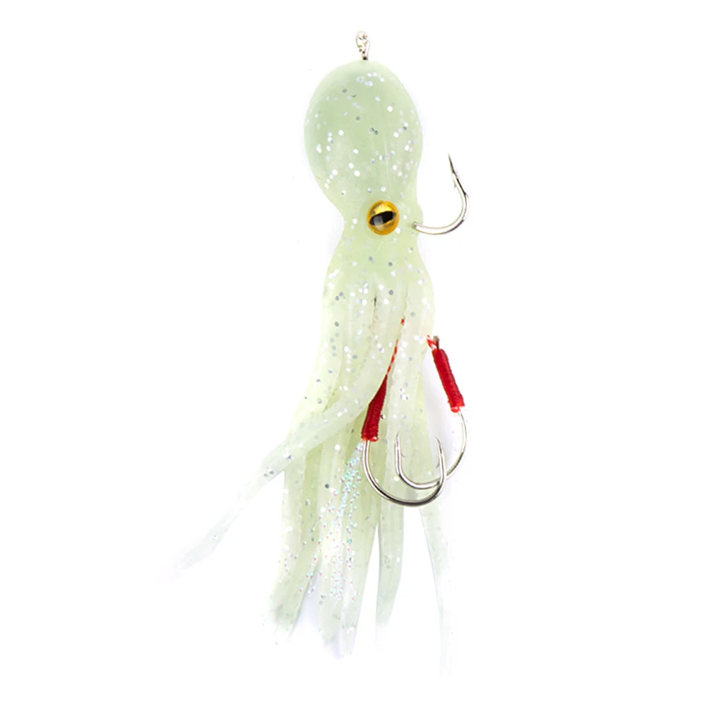 Luminous Wobbler Fishing Lures Soft Squid Lures Saltwater Octopus