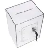 Acrylic Tip Lock Clear Window Mailbox for Fundraising Public Letter Box Letter Post Container Light Grey Travel Storage 3