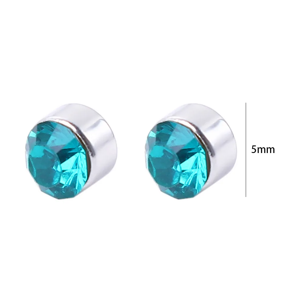 Mens 5mm Stud Earrings Sterling Silver Ball Stud Earrings - Main Image