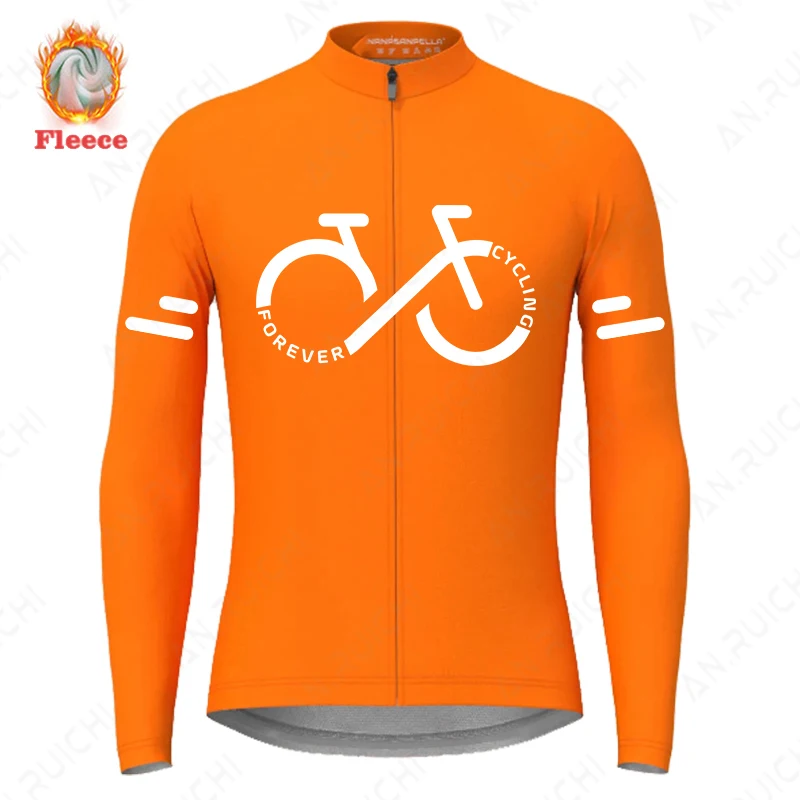 thumbnail image 1 of Maillot de ciclismo de manga larga de invierno, chaqueta de polar cálida para bicicleta, ropa para deportes al aire libre para hombre, ropa para ciclismo de montaña o de carretera, 1 of 4