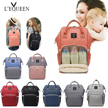 Lequeen Fashion Mummy maternità borsa per pannolini borsa per pannolini di grande capacità zaino da viaggio borsa per allattamento per borsa moda donna per la cura del bambino 1