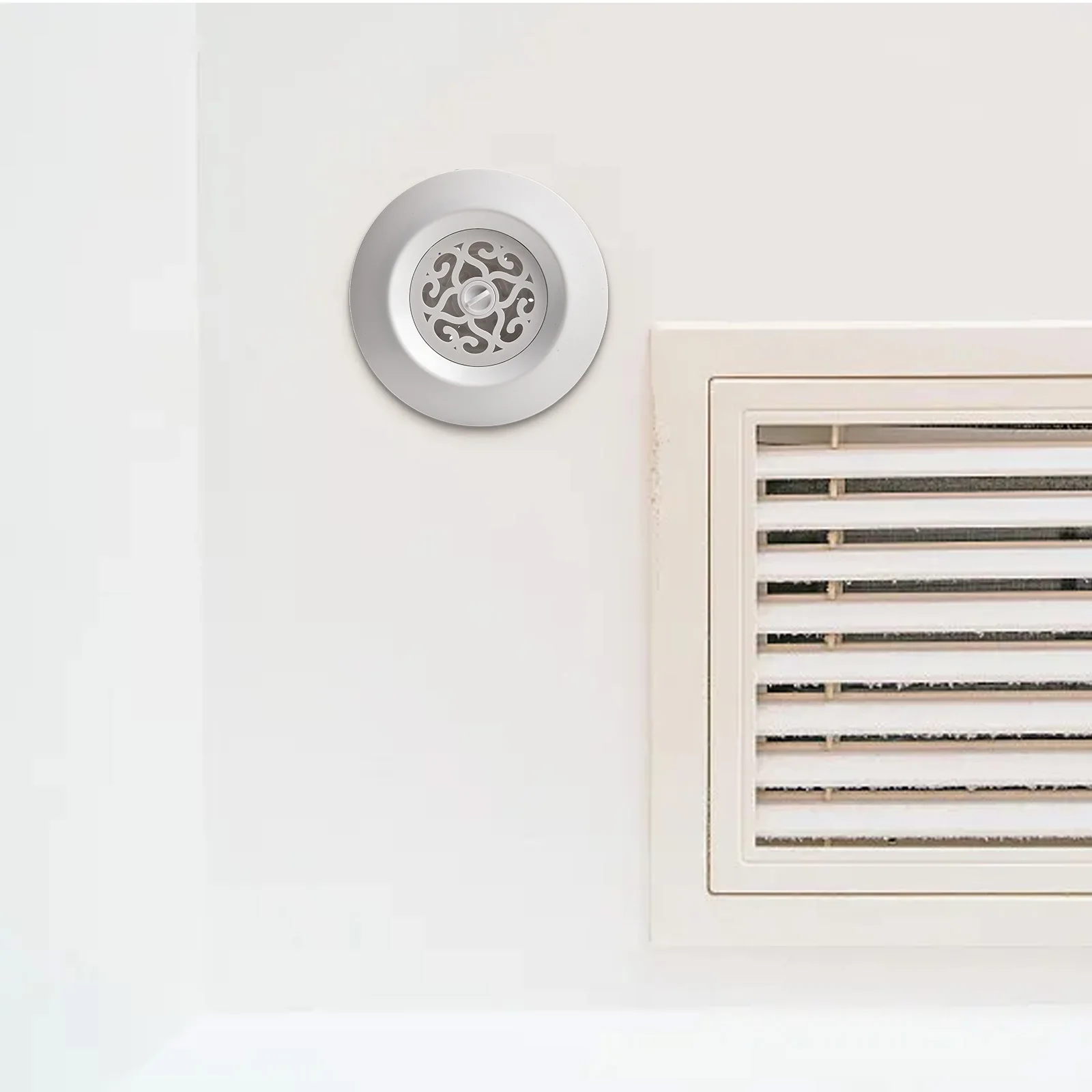 Round Air Vent Grille Air Ventilation Cover Vent Cover Outlet Fresh ABS Adjustable Volume Indoor Ventilation Vents Air Vent Grille