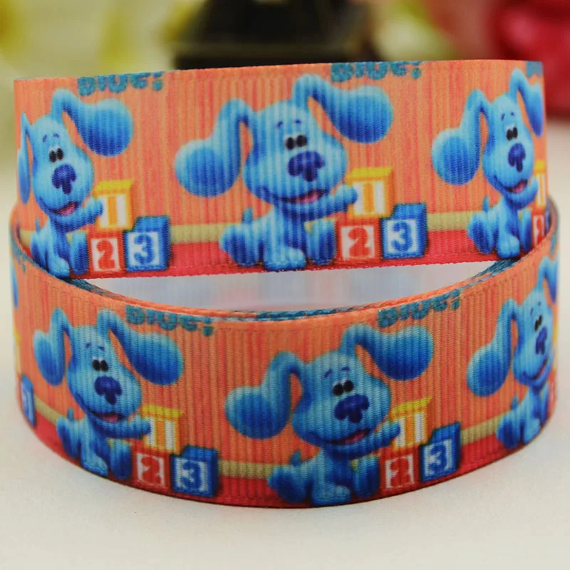 22Mm 25Mm 38Mm 75Mm Blues Clues Personaggio Dei Cartoni Animati Stampato Nastro Del Grosgrain Decorazione Del Partito 10 Yards X-05202