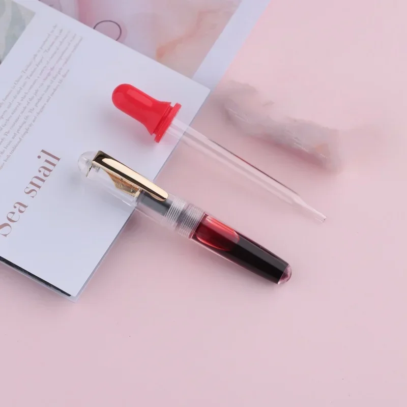 

Набор: капельница с наконечником, подарок, акриловая портативная карманная ручка, перьевая ручка, для офиса, письма, школы, мини