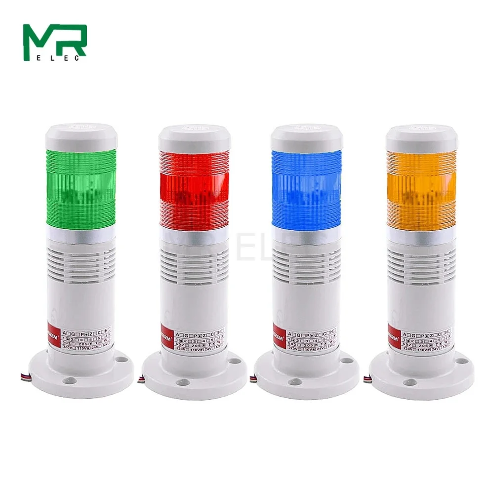 

Flash Signal Warning light LED Signal Tower Warning Lamp Stack Light Alarm Apparatus With voice 12V 24V 110V 220V 180mm
