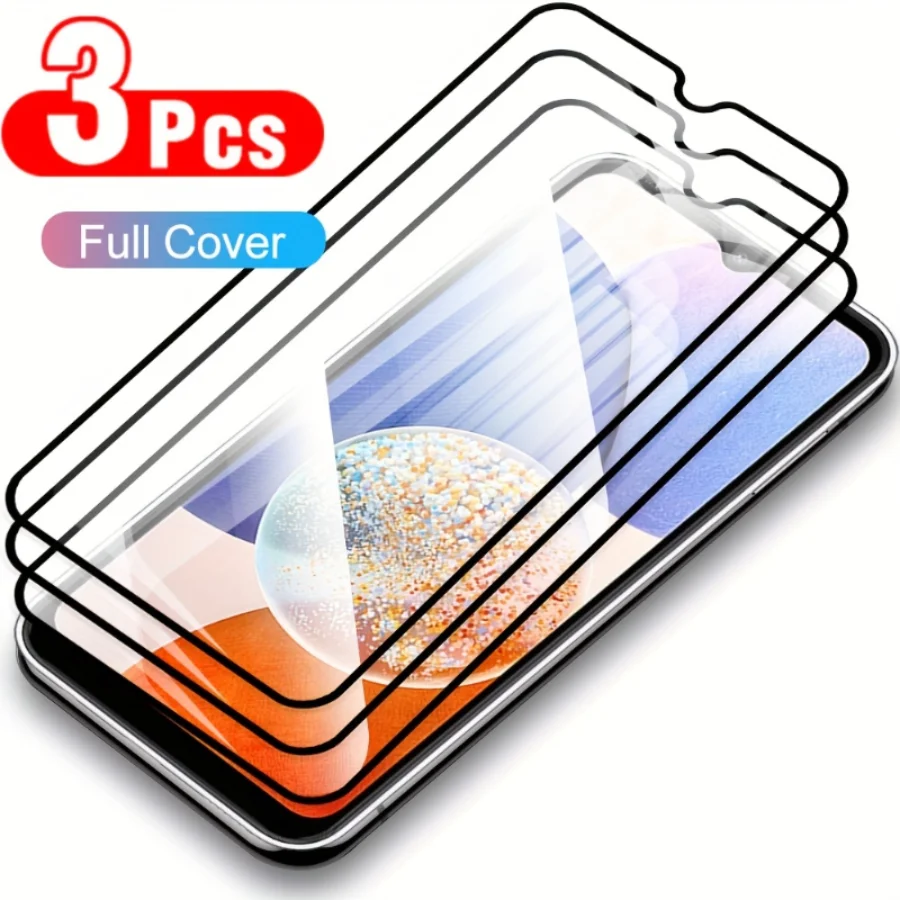 

3pcs Full Screen Cover Tempered Glass Protective Film For Samsung GALAXY A14 A14 5G A34 5G A54 5G A04 A04s A04e