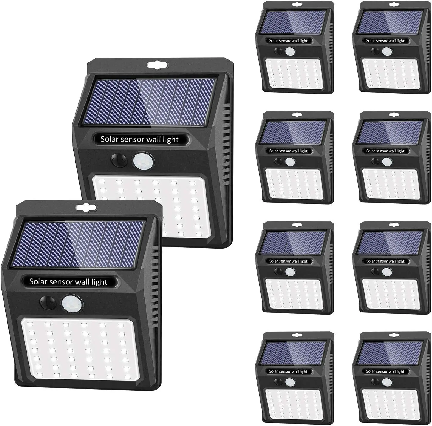 

Solar Lights Outdoor [10 Pack /3 Working Mode], Solar Security Lights Solar Motion Sensor Lights Wireless IP 65 Waterproof