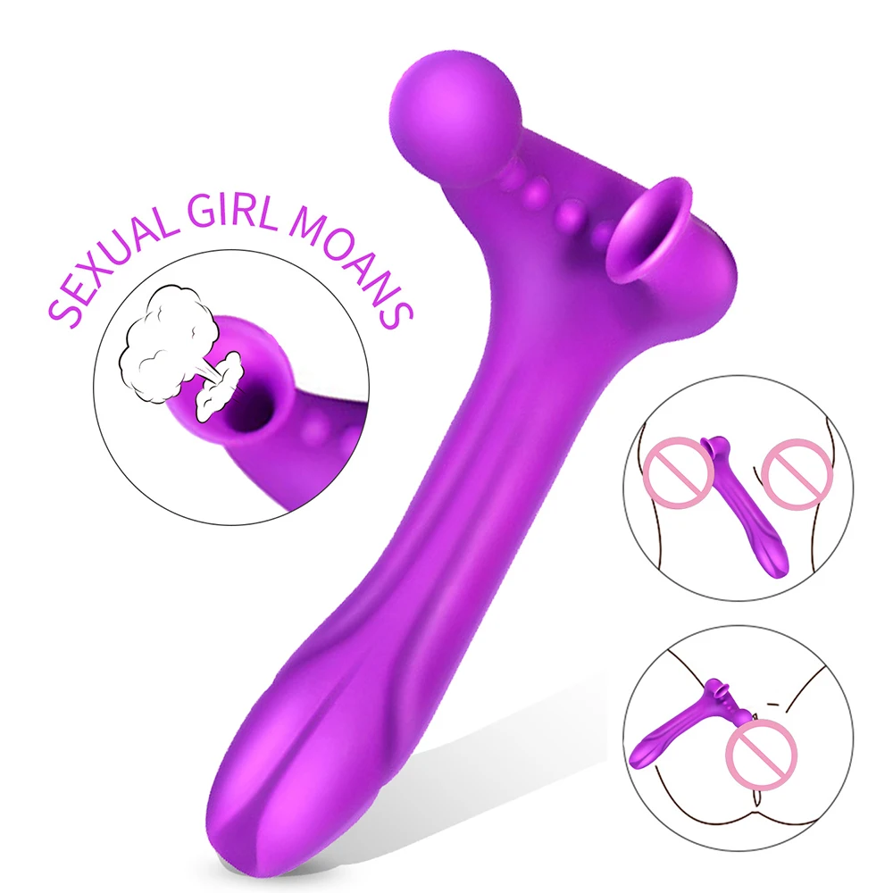 Vibratore AV Dildo Stick Wand Prodotti per adulti 3 Succhiare + 8 Vibrazioni Stimolatore del clitoride Giocattoli sessuali per donne Sesso_voghion.com