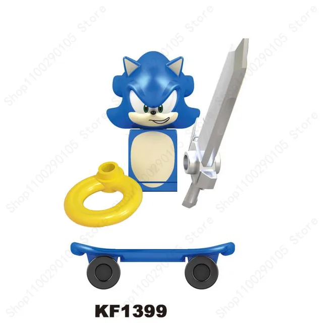 Mini Action Figure Building Block Sonic Teirusu Silver Nakkurusu Shadow Eggman Blaze Storm Knuckles KF6123 LG1001 WM6086 Bricks 1399