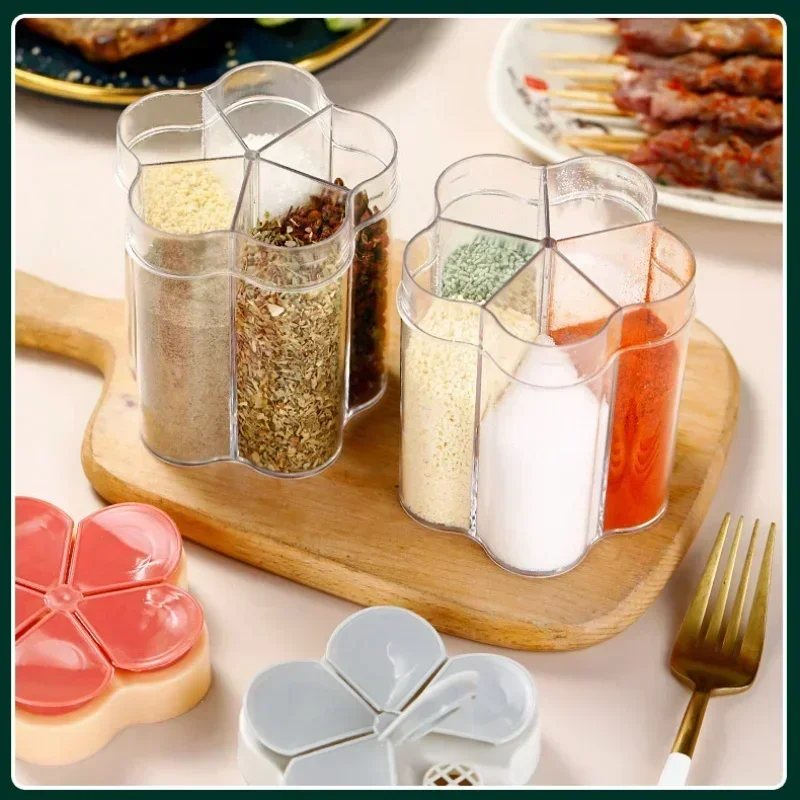 Seasoning Jar Plastic ContainerSeasoning Bottle Spice Organizer Outdoor Camping Seasonins Containers Kitchen Gadget Sets 2025