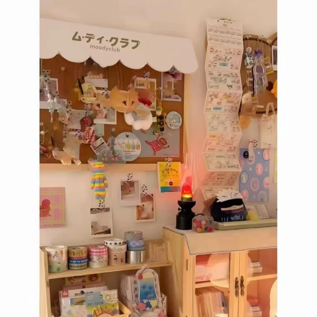 새로운 DIY 디저트 하우스 코르크 펠트 보드 귀여운 기숙사 배경 장식 포토 월 메시지 보드 나무 보석 보관 보드