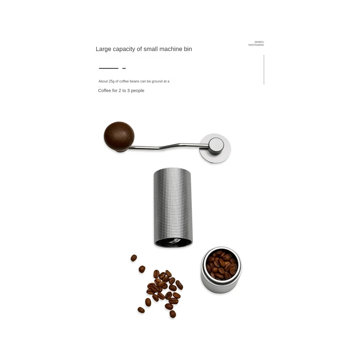 

Manual Coffee Grinder Portable Coffee Milling with Adjustable Coarseness Capacity Coffee Grinder for Coffee Espresso-A