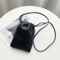 Sac à cordon décontracté Style femmes sac à bandoulière couleur bonbon dame Mini sac seau pour téléphone portable femme sac à bandoulière portefeuille 6