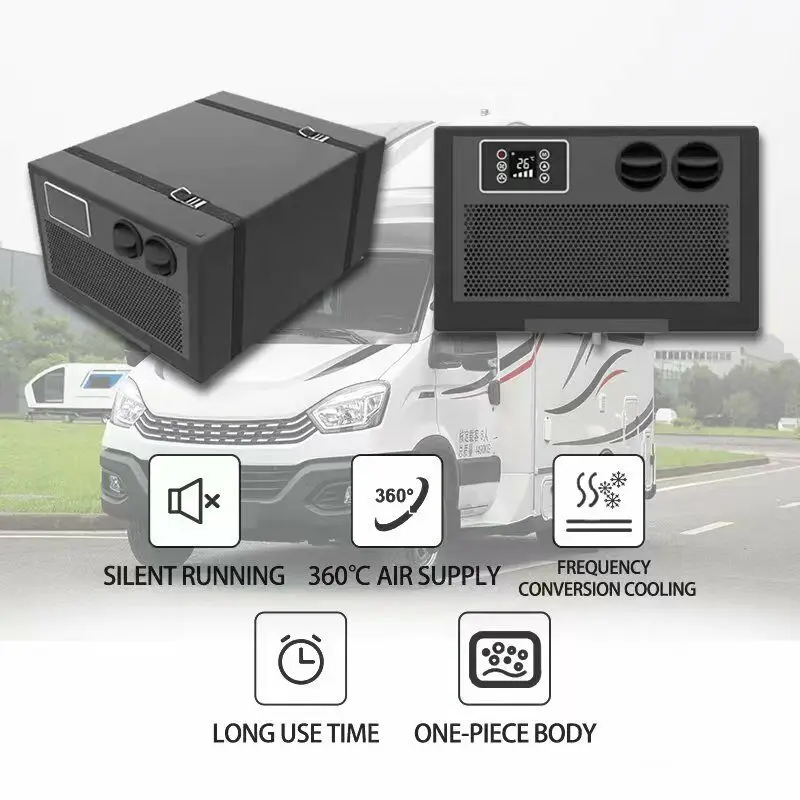 Treeligo Car Portable Electric Air Conditioner 24V Integrated Built-in Air Conditioner with Remote Control for RV Camper Truck