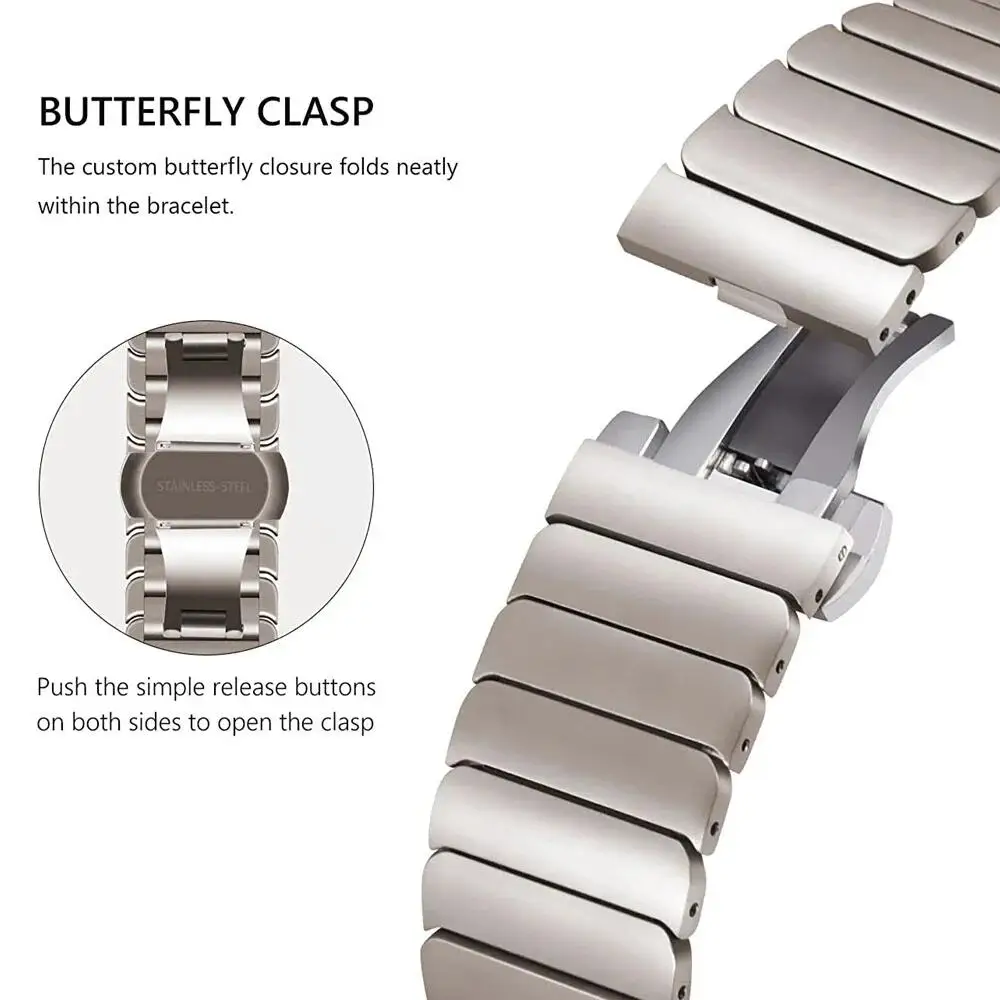 Premium Stainless Steel Strap for Samsung Galaxy Watch - Elegant Wristband Bracelet Accessories