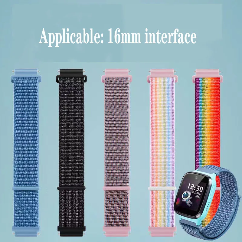 Bracelet de montre intelligente en nylon pour enfants, 16MM, universel,  ajustable, de remplacement, confortable - AliExpress