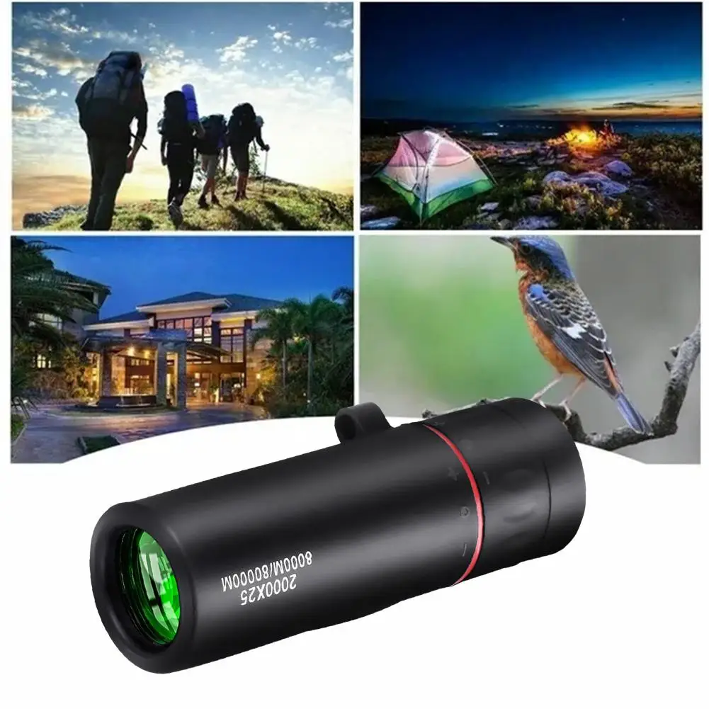 

1PCS Monocular Telescope Mini Portable Mobile Phone Camping With Hunting Outdoor Telescope Telescopes Birdwatching Holder Q0Q1