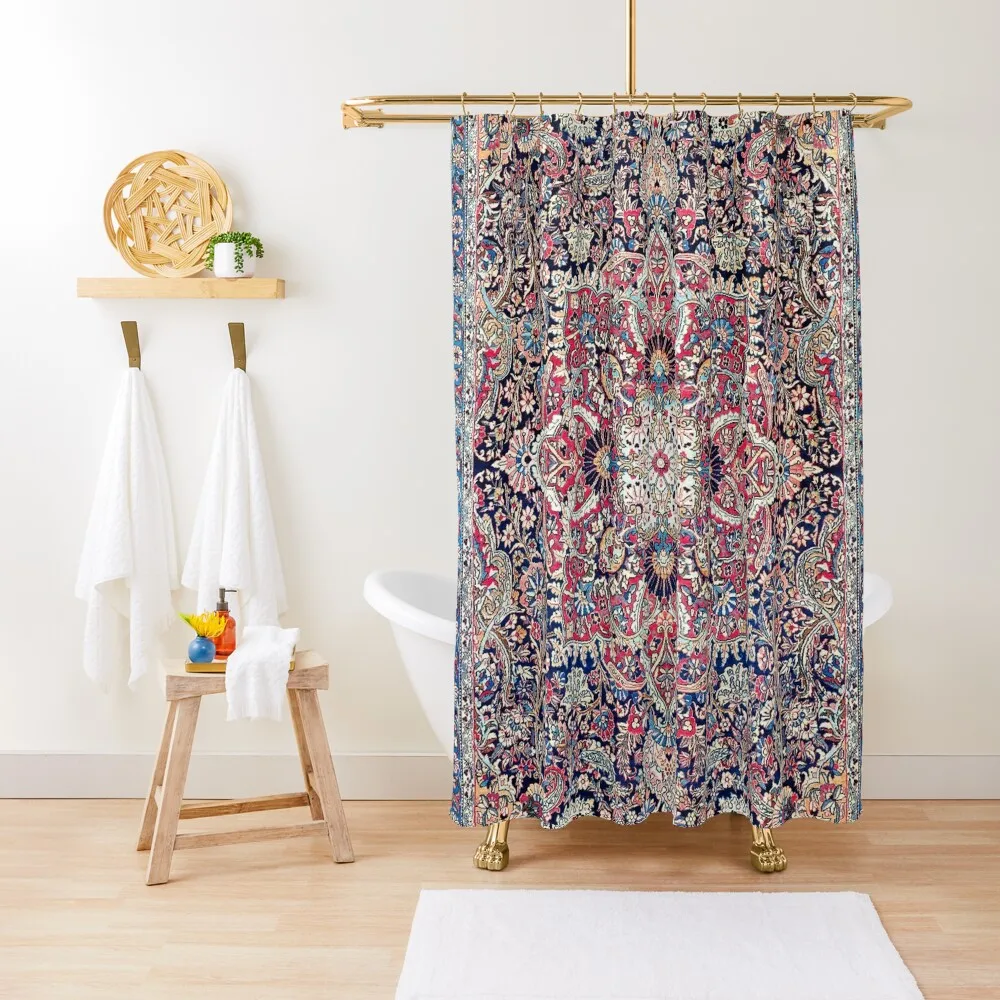 

Kashan Central Persian Rug Print Shower Curtain Luxury Bathroom Shower Bathroom Showers Cover Curtain