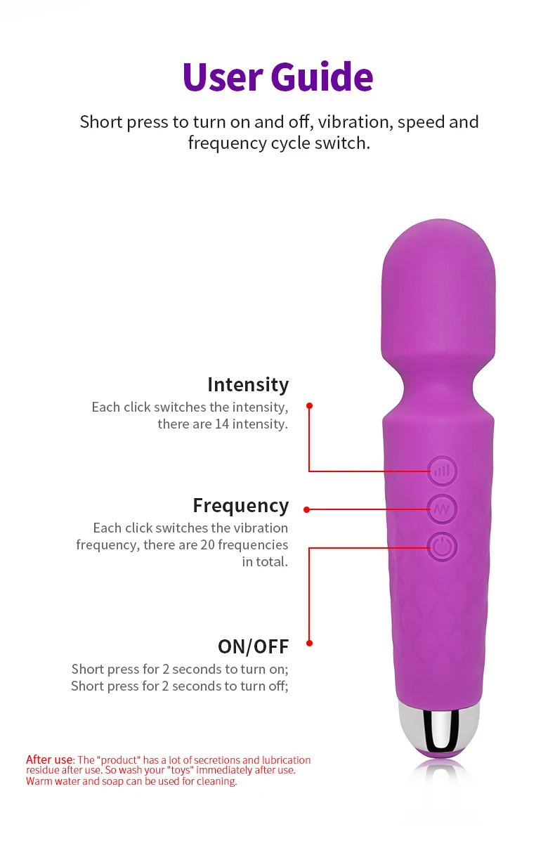 Wireless Magic Wand Vibrator Usb Rechargeable Body Massage Toy_voghion.com