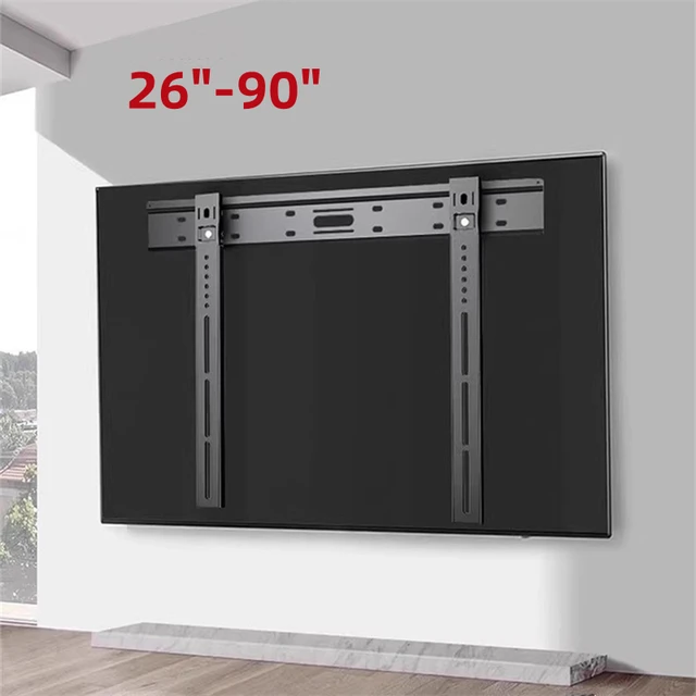 Ultra thin Universal TV Wall Mount For 26-90" Flat/Curved Screens TV Bracket Loading Max 80kg VESA 100x100-800x400mm TV Stand
