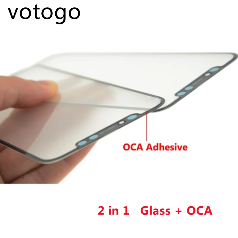 Écran tactile + colle OCA, 1 pièce, pour iphone 13 12 mini 11 pro max X XS XR, panneau d