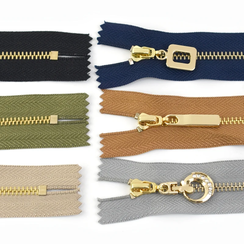 Description Picture 6 of item4Pcs 3# Metal Zippers 15-70cm Auto Lock Zipper For Sewing Bags Purse Down Decoration Zips Repair Kit DIY Garment Accessories