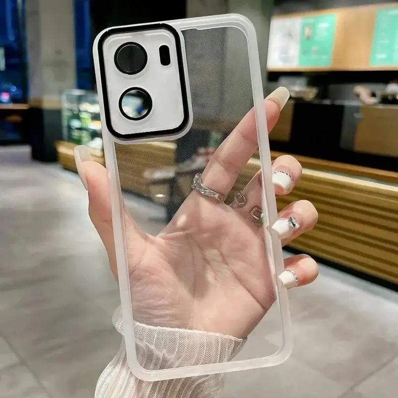 Enhanced Transparent Soft Case with Camera Lens Film Cover