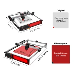 Twotrees Engraving Size 780x450mm Extension Kit Laser Engraving Machine Upgrade Kit DIY Extension Kit Aluminum Frame for TS2